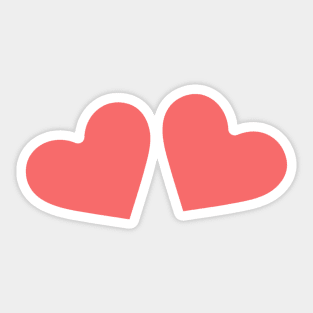 Cute Pink Love Hearts Sticker